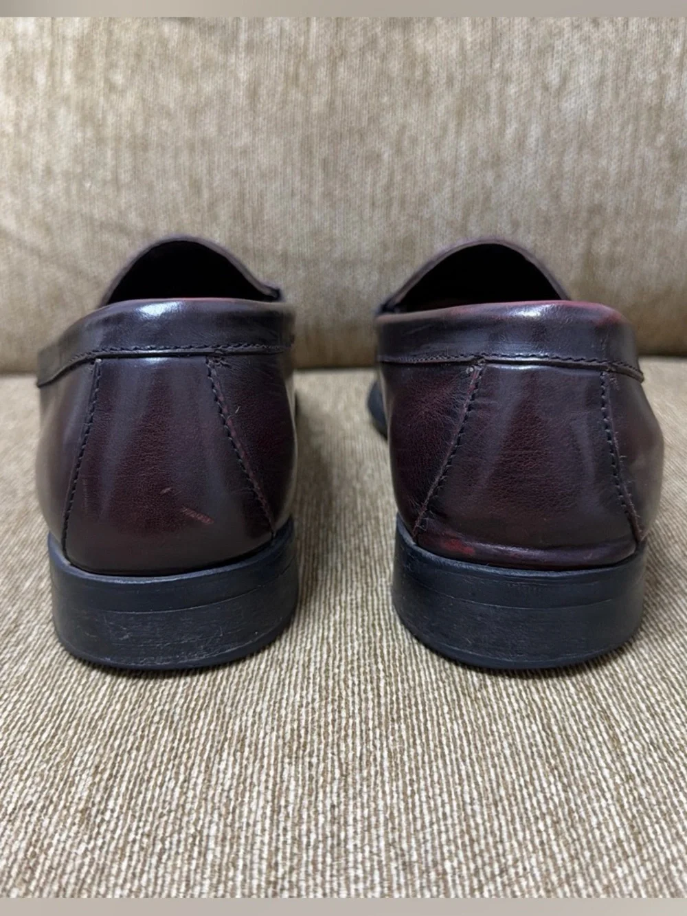 Dexter Men's Penny Loafers in Deep Burgundy Leather Size 10.5 M